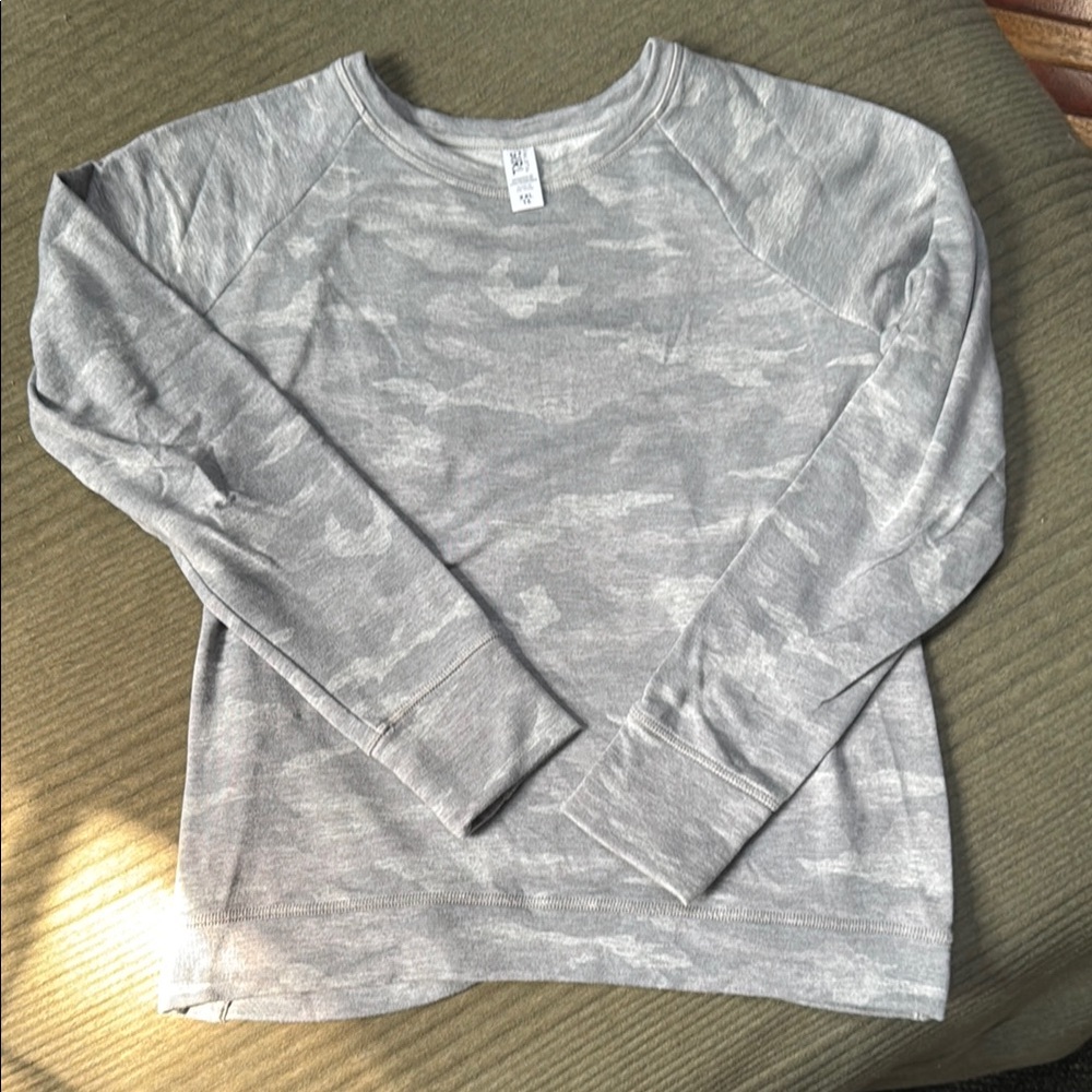 Athleta Girls Gray Camo Sweatshirt